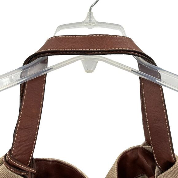 Michael Kors Large Tan & Brown Canvas & Leather Multi-Pocket Shoulder Bag - Picture 14 of 16